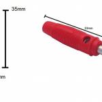 Kit Borne 773 Vermelho altura 35mm diâmetro 12mm + Pino Banana Vermelho 4mm